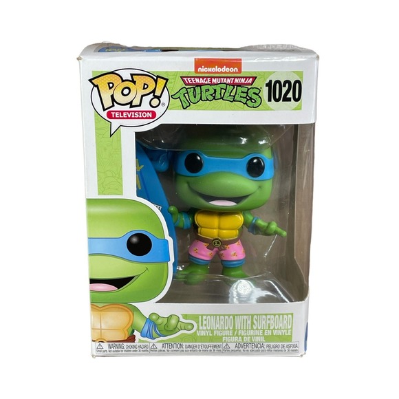 Funko Other - Funko Pop SDCC 2020 Comic Con TMNT Leonardo With‎ Surfboard - DAMAGED BOX